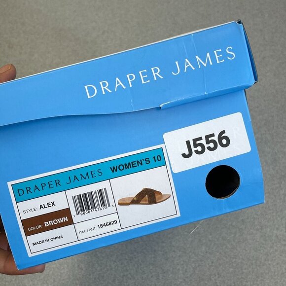 NEW Draper James Alex Women's 10  Brown Woven Flat Slide Sandals - Picture 5 of 7